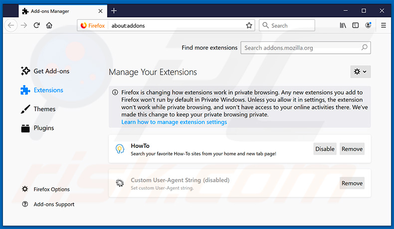Removing search.heasydiyapppro.com related Mozilla Firefox extensions