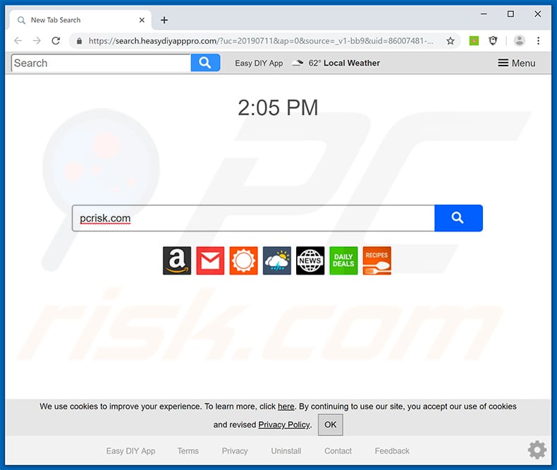 search.heasydiyapppro.com browser hijacker