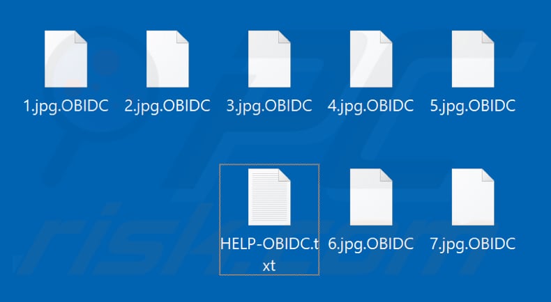 Files encrypted by ERIS RANSOMWARE v2 (.OBIDC extension)