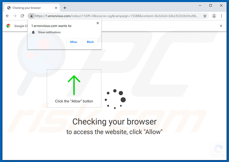 ernorvious[.]com pop-up redirects