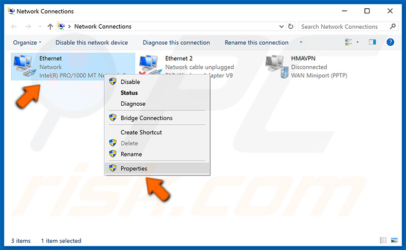 Extenbro changing DNS settings (step 2)