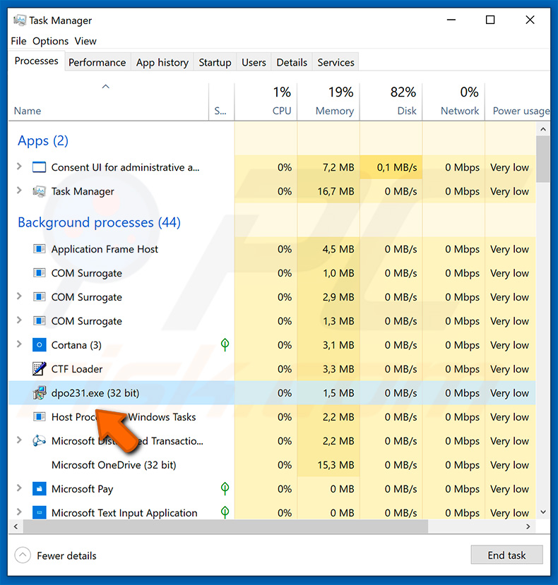 Extenbro process in Windows Task Manager
