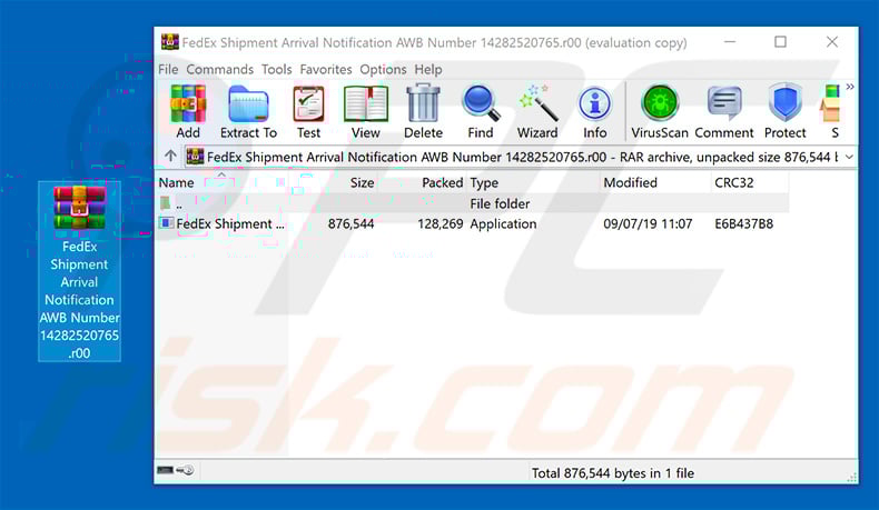 Malicious attachment distributed through FedEx Express Email Virus spam campaign