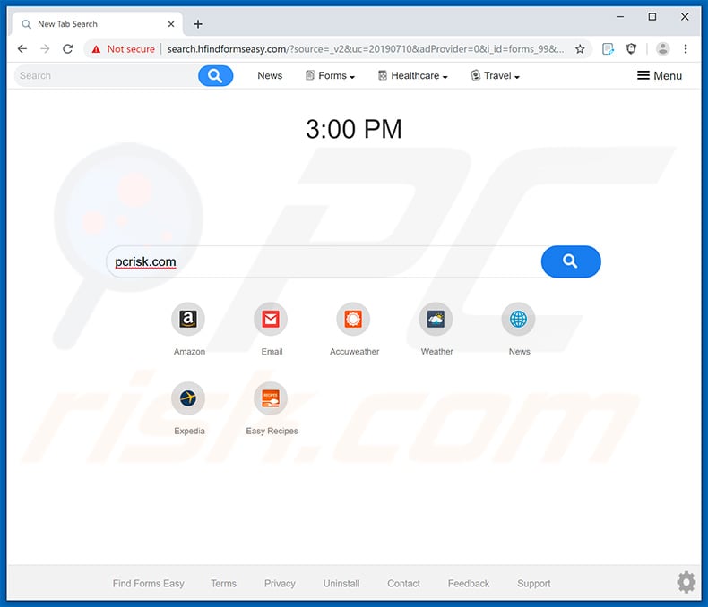 search.hfindformseasy.com browser hijacker
