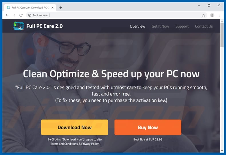 Full PC Care 2.0 download page