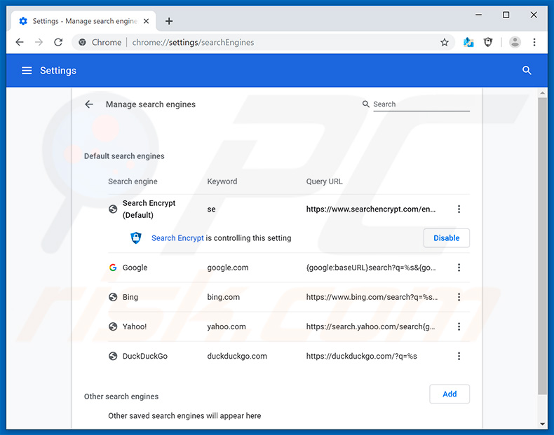 Removing search.hgetmapsquick.com from Google Chrome default search engine