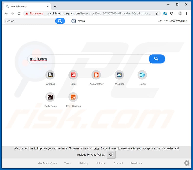 search.hgetmapsquick.com browser hijacker