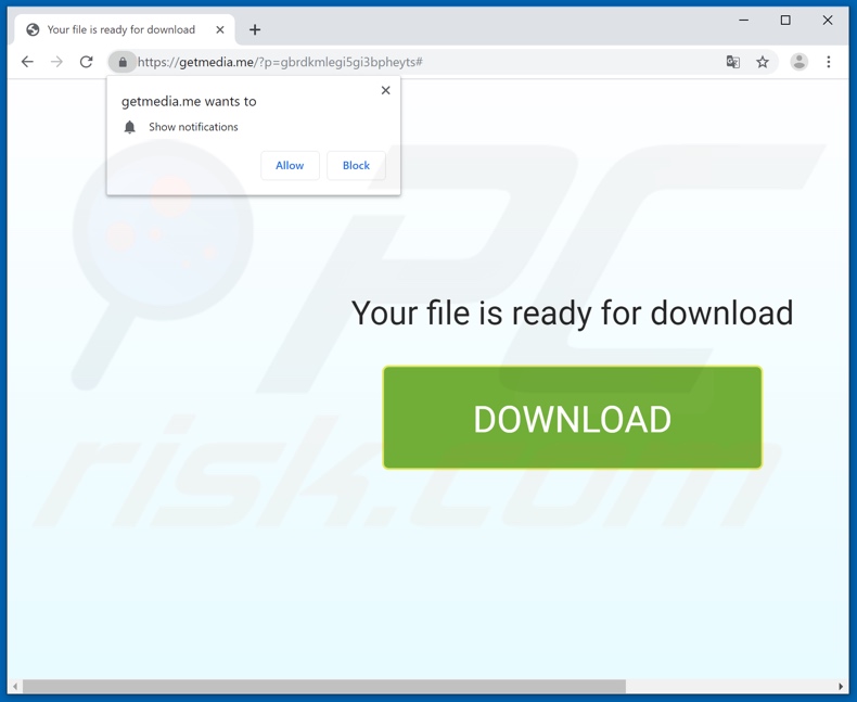 getmedia[.]me pop-up redirects
