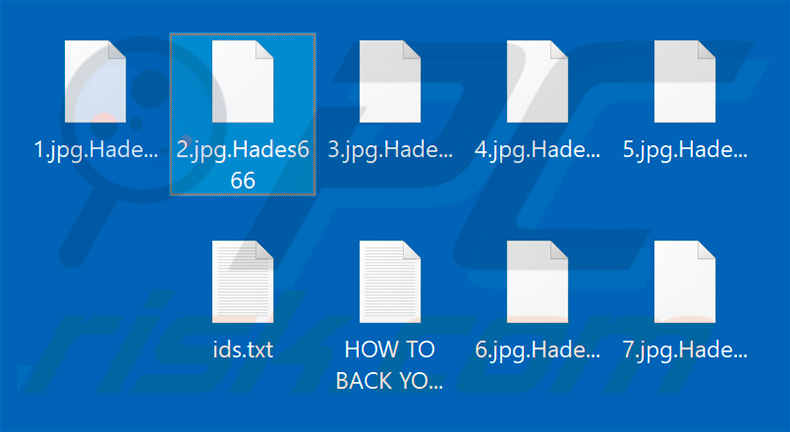 Files encrypted by Hades666