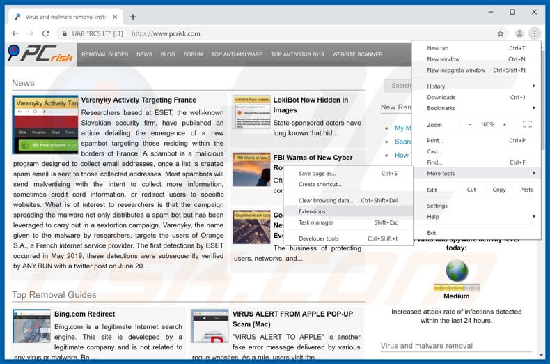 Removing laubeyrietechnology[.]com  ads from Google Chrome step 1
