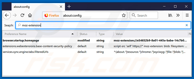 Removing search.hlogintomyemailpro.com from Mozilla Firefox default search engine