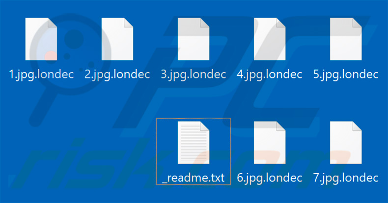Files encrypted by Londec