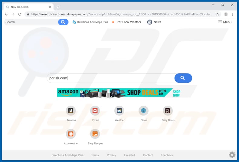 search.hmapsdirectionshomes.com browser hijacker