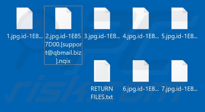 Files encrypted by Nqix