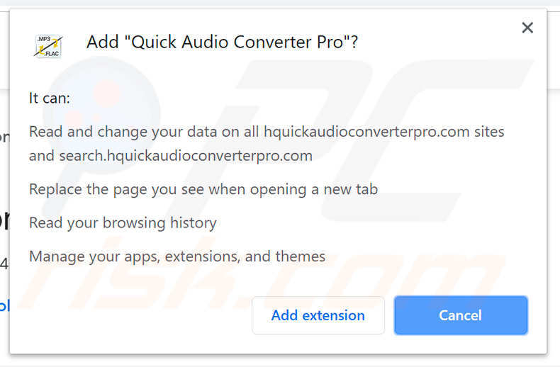 Quick Audio Converter Pro asking for permissions