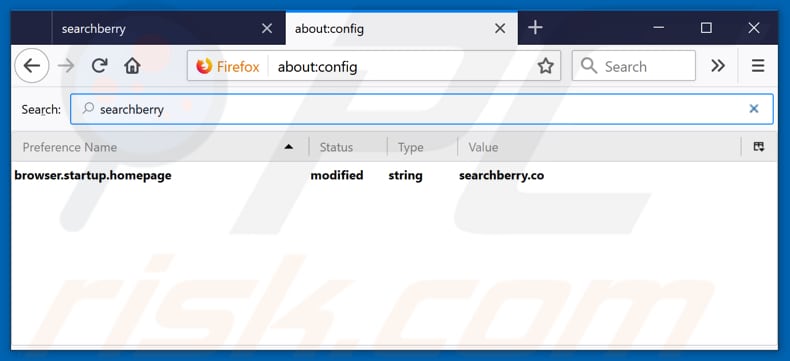 Removing searchberry.co from Mozilla Firefox default search engine