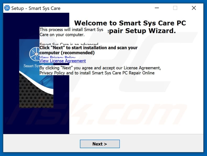 Smart Sys Care installation setup