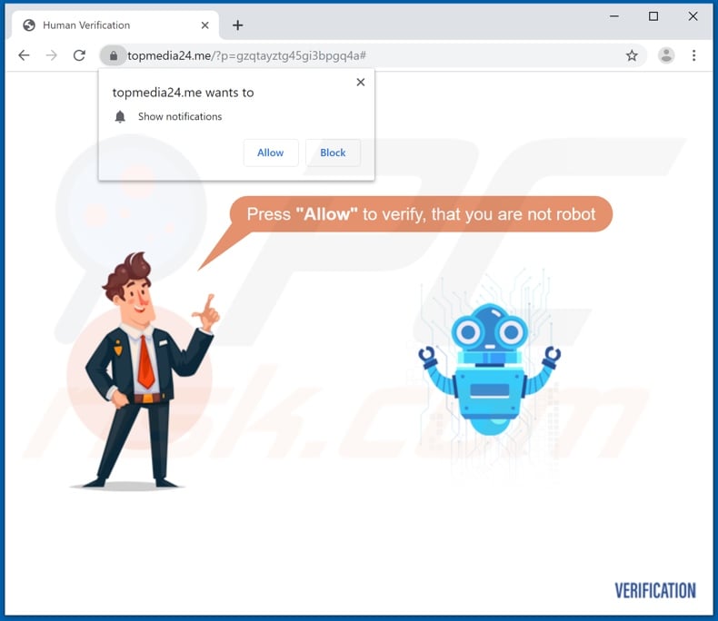 topmedia24[.]me pop-up redirects