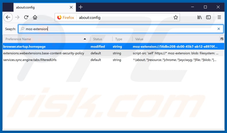 Removing search.htrackyourtransitinfo.com from Mozilla Firefox default search engine