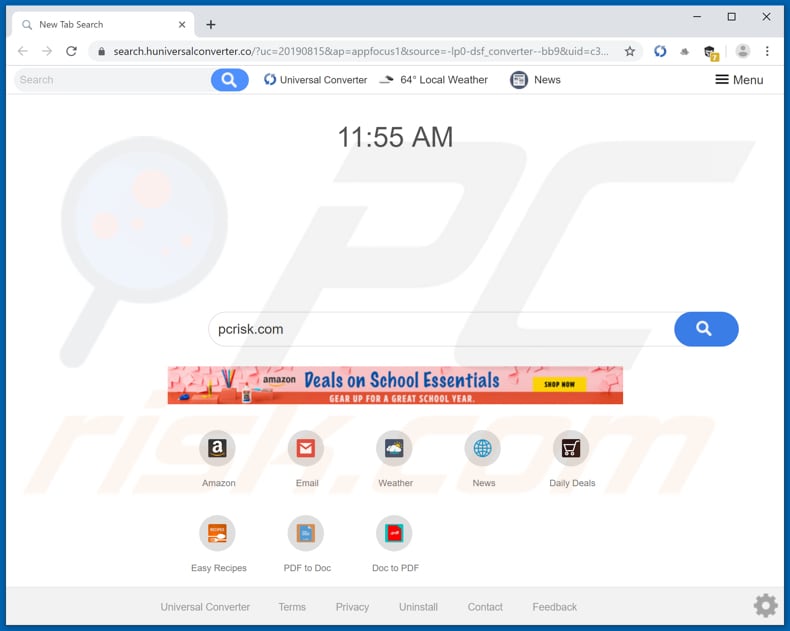 search.huniversalconverter.co browser hijacker
