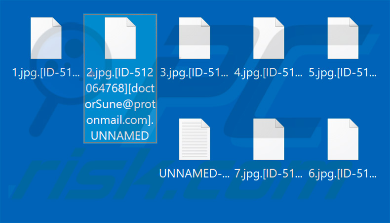 Files encrypted by UNNAMED