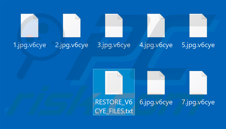 Files encrypted by V6cye