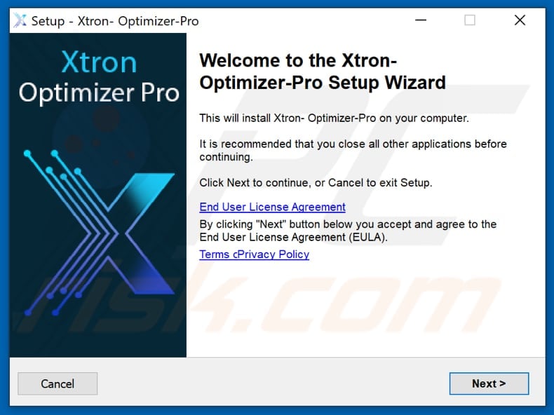 Xtron Optimizer Pro installation setup