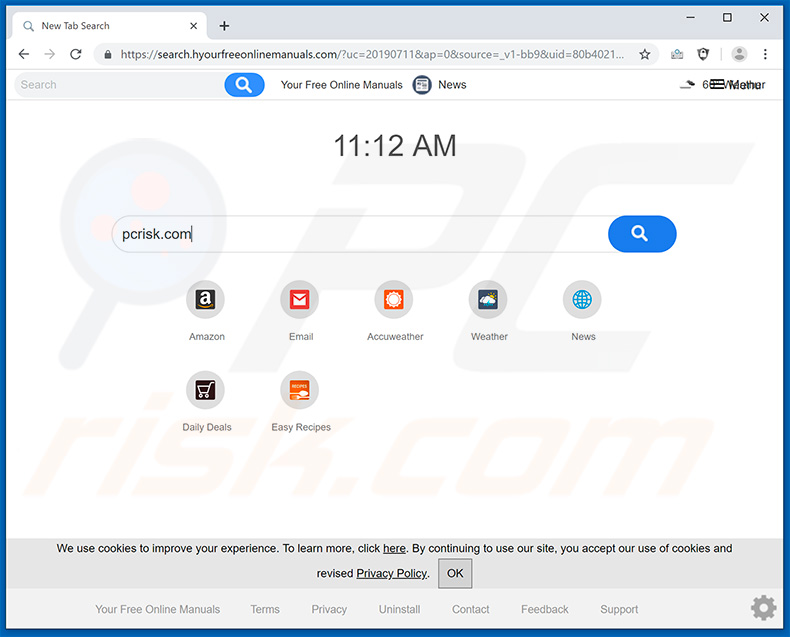search.hyourfreeonlinemanuals.com browser hijacker