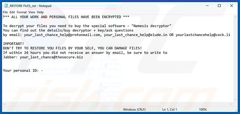 YOUR_LAST_CHANCE decrypt instructions (_RESTORE FILES_.txt)