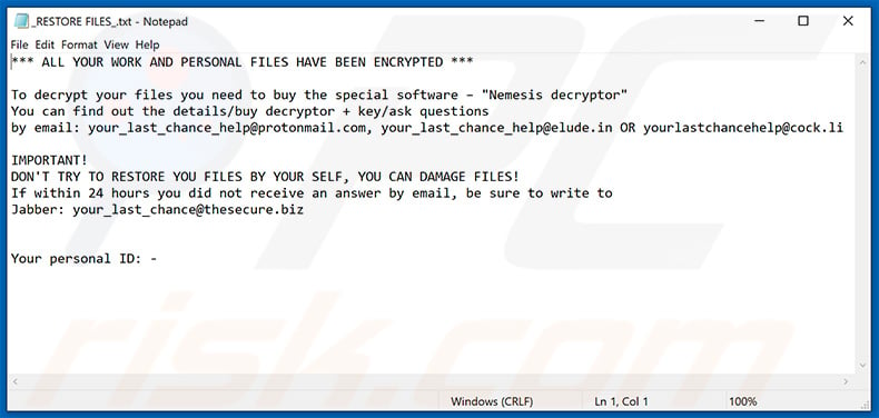 YOUR_LAST_CHANCE decrypt instructions (_RESTORE FILES_.txt)