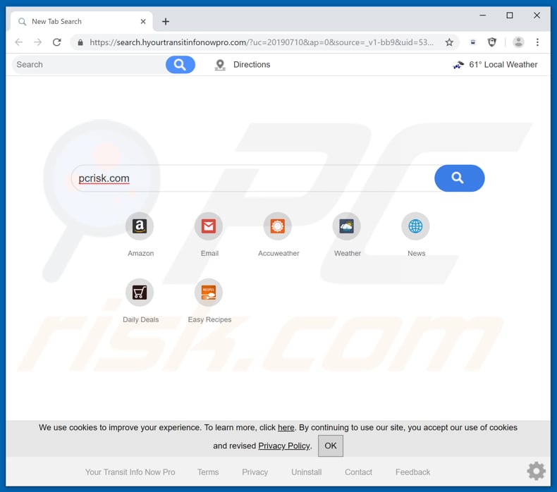 search.hyourtransitinfonowpro.com browser hijacker