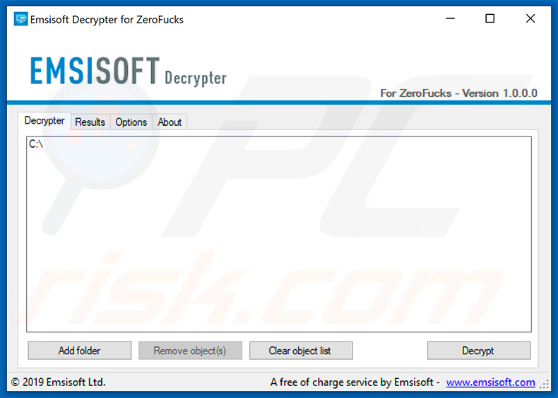 ZeroF*cks ransomware decrypter by Emsisoft