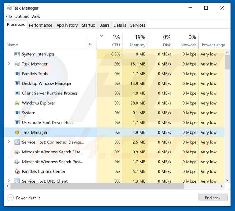 zerolocker ransomware process in task manager