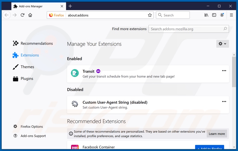 Removing feed.vudusearch.com related Mozilla Firefox extensions
