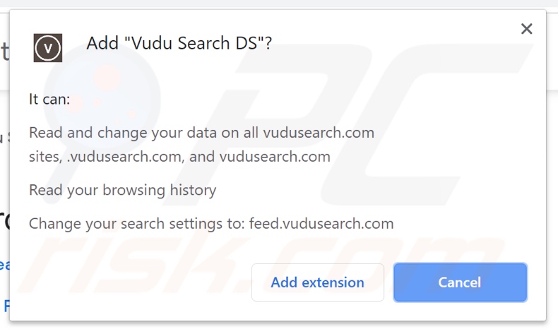 VuduSearch asking for permissions
