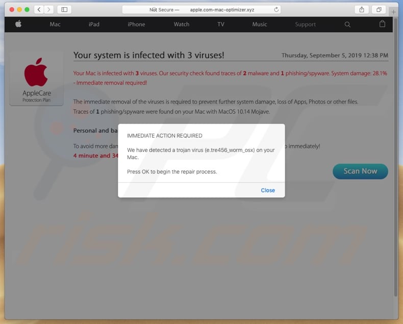 apple.com-mac-optimizer[.]xyz scam