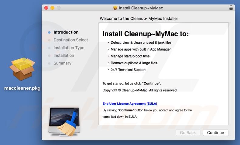 Installer used to spread Cleanup My Mac unwanted application