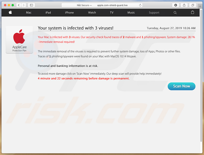 Appearance of apple.com-shield-guard[.]live second page