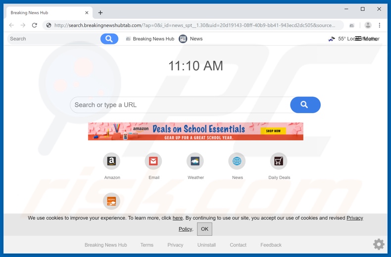 search.breakingnewshubtab.com browser hijacker