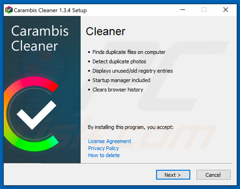 Carambis Cleaner installation setup