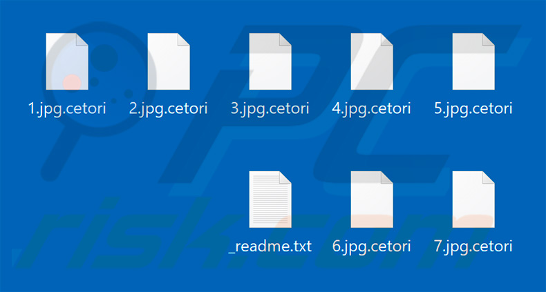 Files encrypted by Cetori (.cetori extension)