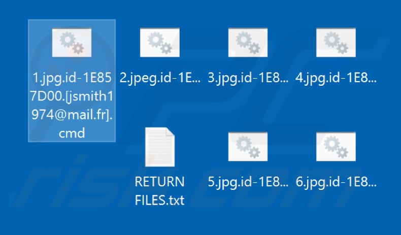 Files encrypted by .cmd