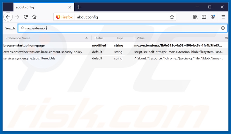 Removing search.currentweathertab.com from Mozilla Firefox default search engine