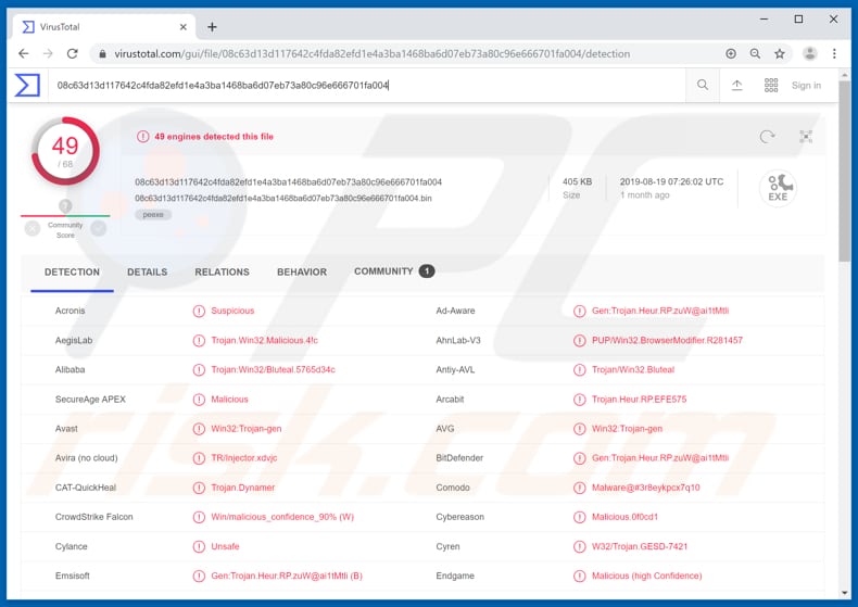 contagio: Apr 18 Malware Links Win32.Mepaow - RAT (Apocalypse RAT?)