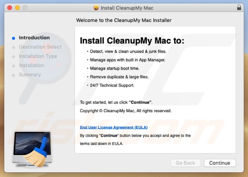 Cleanup My Mac installation setup