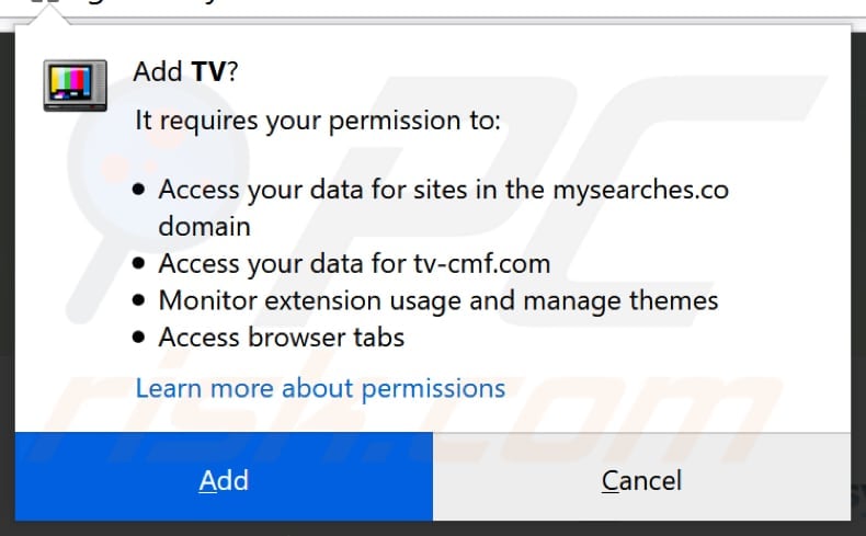 Get TV Easy asking for permissions