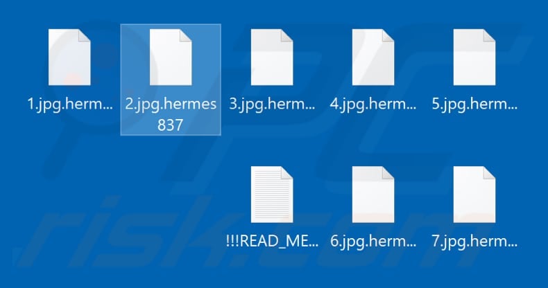 Files encrypted by Hermes837