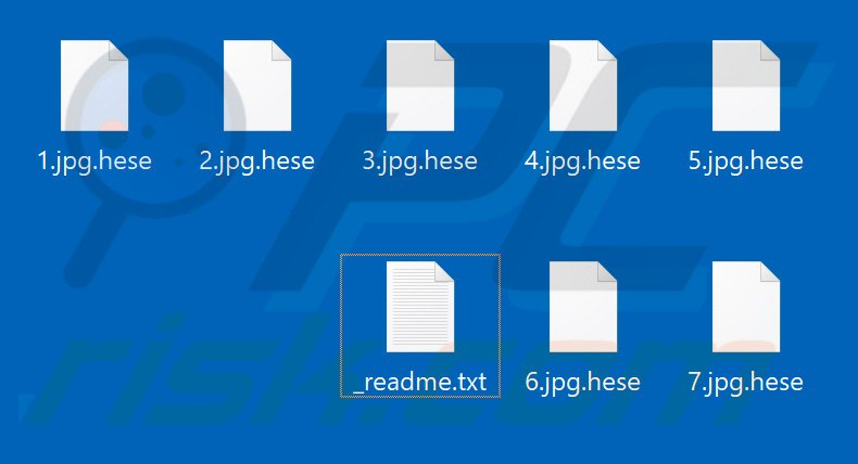 Files encrypted by Hese