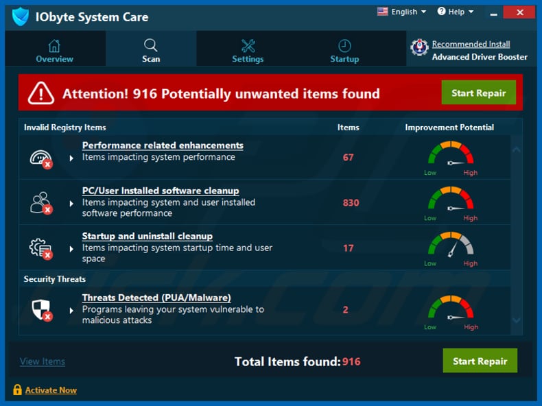 IOByte System Care unwanted application