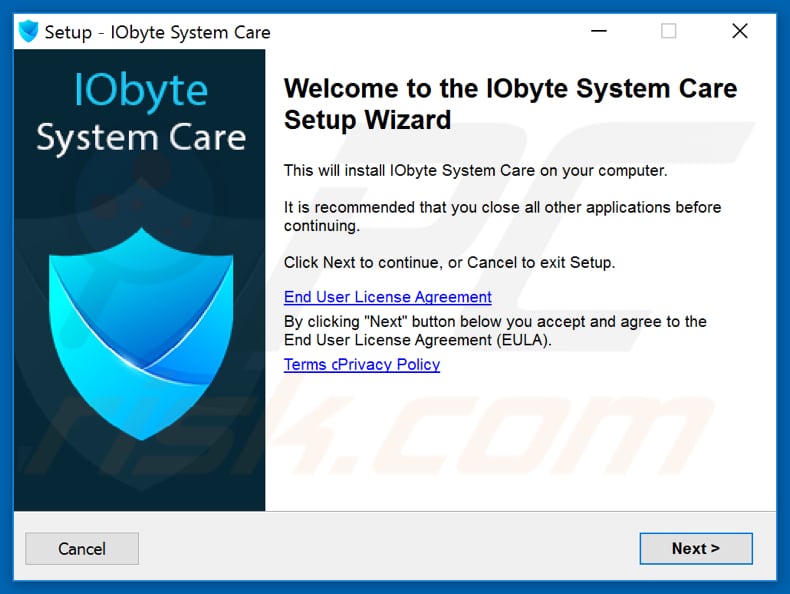 IOByte System Care installation setup